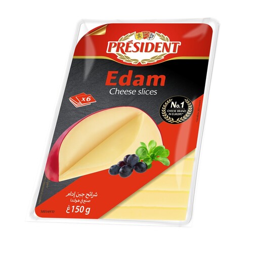 總統牌艾登片裝乾酪<br/>PDT EDAM SLICES CHEESE <br/>  |乳製品|半硬質乳酪