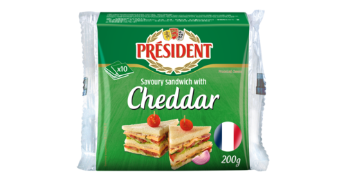 總統牌三明治切片乾酪<br/>SANDWICH 10 SLICES <br/>  |乳製品|加工乳酪