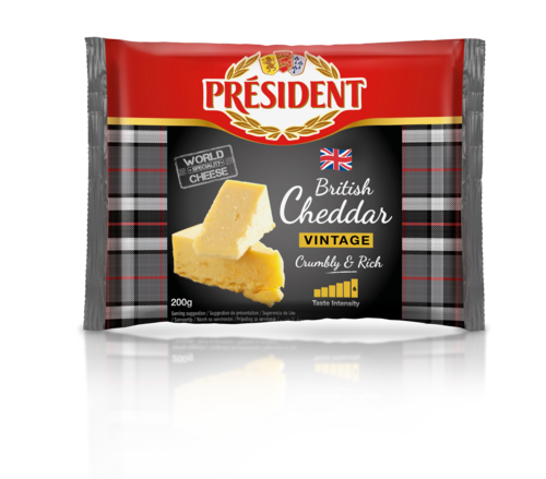 總統牌麥克連蘇格蘭特級陳年白色切達乳酪<br/>PRESIDENT STRONG EXTRA MATURE WHITE SCO.CHEDDAR <br/>  |乳製品|硬質乳酪