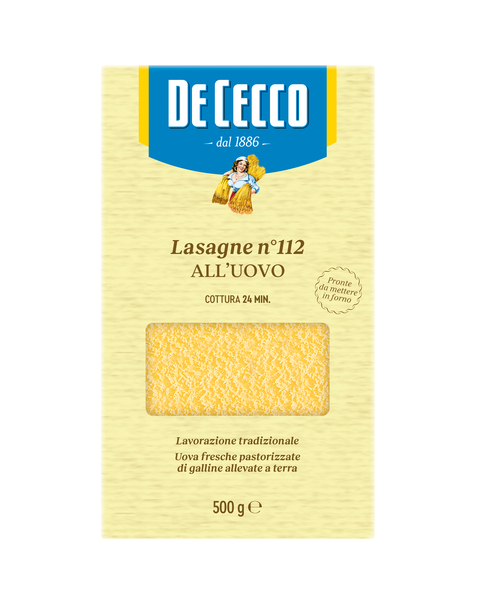 DE CECCO雞蛋千層義大利麵N.112<br/>N.112 LASAGNA  WITH EGG<br/>  |乾貨|米麵製品