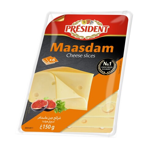 總統牌瑪斯旦片裝乾酪<br/>PDT MAASDAM SLICES CHEESE <br/>產品圖