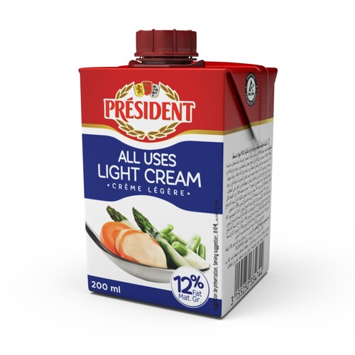 總統牌較低脂動物性鮮奶油<br/>UHT CREAM 12% <br/>產品圖