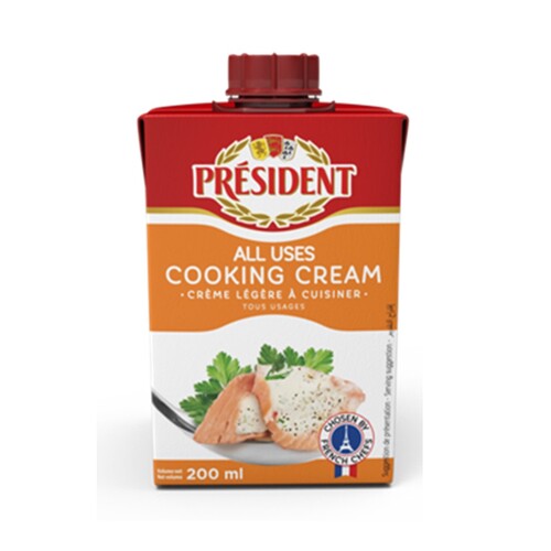 總統牌熱廚專用鮮奶油(200毫升)<br/>UHT CREAM 18% Cooking Pro. <br/>示意圖