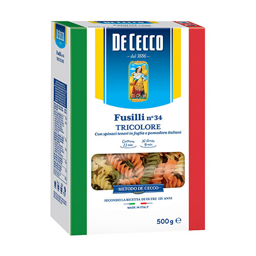 三色螺旋麵<br/>N.34 FUSILLI(TRICOLORE)<br/>  |乾貨|米麵製品