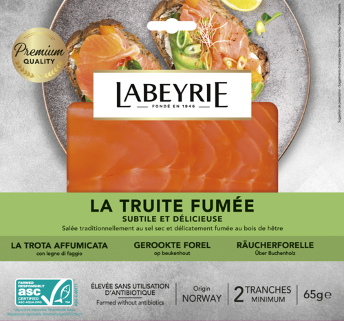 LABEYRIE切片65G煙燻鱒魚<br>LABEYRIE SMOKED TROUT<br>