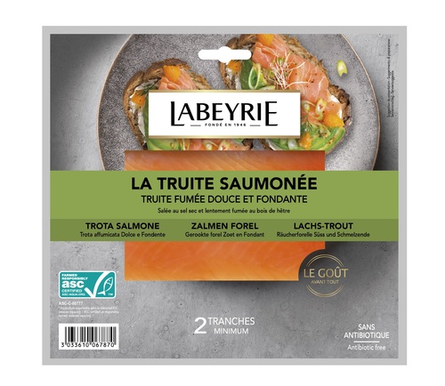 LABEYRIE切片65G煙燻鱒魚<br>LABEYRIE SMOKED TROUT<br>  |海鮮|加工海鮮