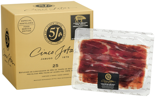 5J橡子飼養純種伊比利豬後腿(傳統切片,業務用)<br/>5J ACORN FED 100% IBERICO HAM SLICED 2 BOX OF 40G<br/>  |肉品|火腿