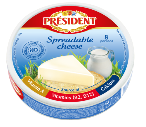 總統牌軟質原味乾酪<br/>PROCESSED CHEESE 8P <br/>產品圖