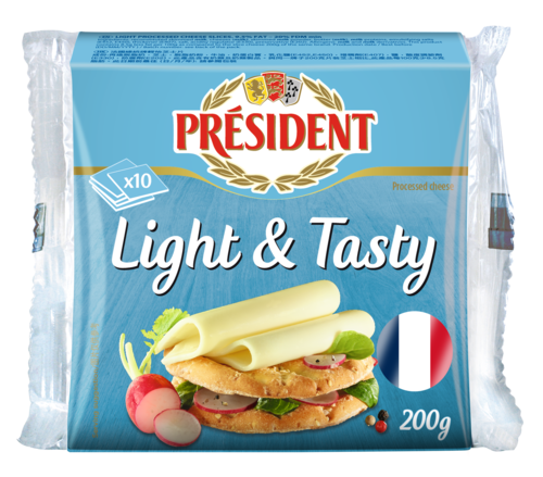 總統牌較低脂切片乾酪<br/>LIGHT PROCESSED 10 SLICES <br/>  |乳製品|加工乳酪