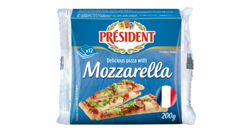 總統牌瑪芝瑞拉切片乾酪<br/>MOZZARELLA 12 SLICES <br/>  |乳製品|加工乳酪