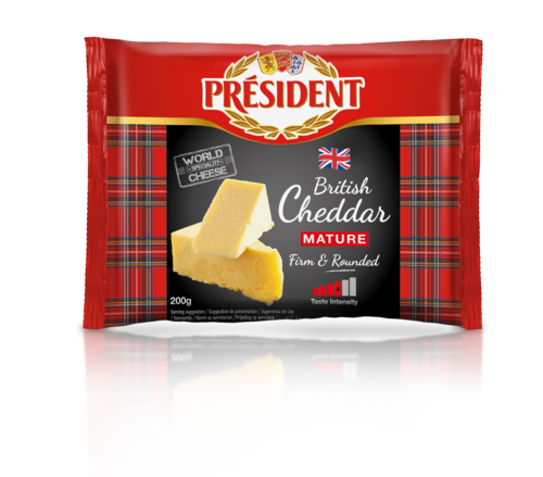 (200克)總統牌麥克連蘇格蘭陳年白色切達乳酪<br/>PRESIDENT MATURE WHITE SCO.CHEDDAR <br/>產品圖