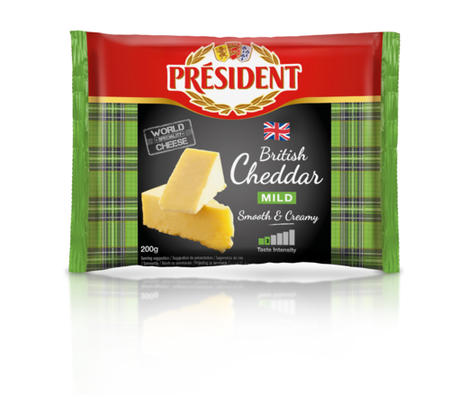 (200克)總統牌麥克連蘇格蘭溫和白色切達乳酪<br/>PRESIDENT MILD WHITE SCO.CHEDDAR <br/>示意圖