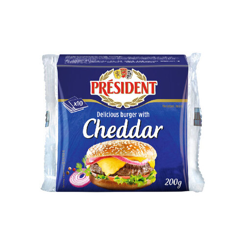 總統牌漢堡切片乾酪<br/>HAMBURGER 10 SLICES <br/>
