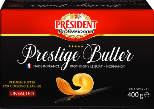 總統牌頂級無鹽奶油方塊(黑色包裝)<br>PRESIDENT PRESTIGE UNSALTED BUTTER  |乳製品|奶油