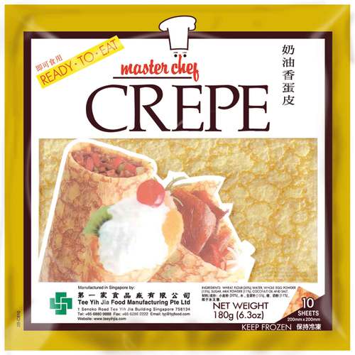 乳香蛋皮(200mm)(10片/袋)<br/>MASTER CHEF CREPE <br/>示意圖