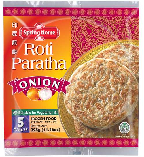印度煎餅-蔥油(5片/袋)<br/>ROTI PARATHA ONION <br/>示意圖