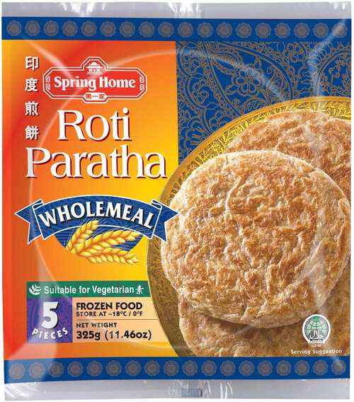 印度煎餅-全麥(5片/袋)<br/>ROTI PARATHA WHOLEMEAL <br/>  |冷凍點心|鹹點